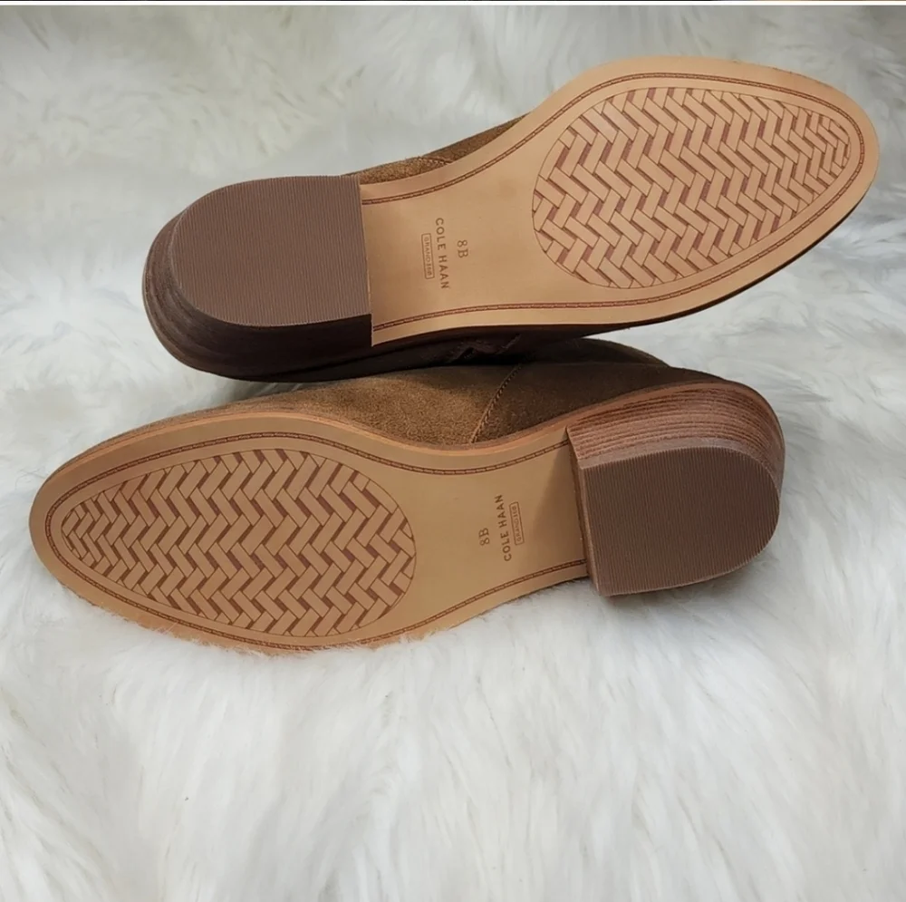 Cole Haan Gracy Bootie (45 mm) Earthen Agora Burnished Suede Boots